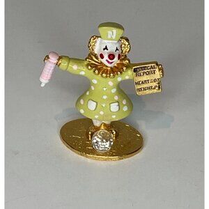Spoontiques Pewter Clown Nurse Swarovski Crystal Ball Gold Plated
